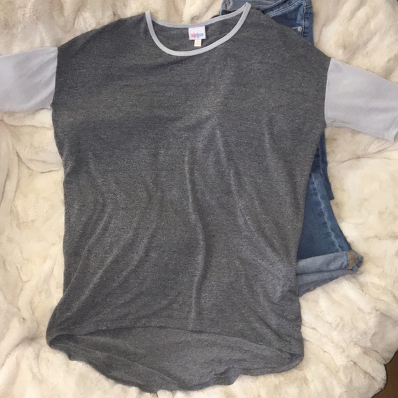 XXS lularoe Irma gray on gray - Picture 3 of 4